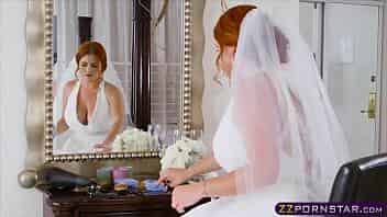 Chubby bride cheating and fucks best man on her wedding day video