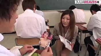 Asian teacher does group sex with her students video