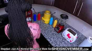 Don't Tell Your Stepmom About Us You Little Slut, When I'm Done Fucking Your Pussy! Shy Young Ebony Sheisnovember Fucked By Lewd Stepdad Hard Big Cock On Dirty Floor, Fucking His Cute Stepdaughter Hardcore Doggystyle & Missonary on Msnovembe video